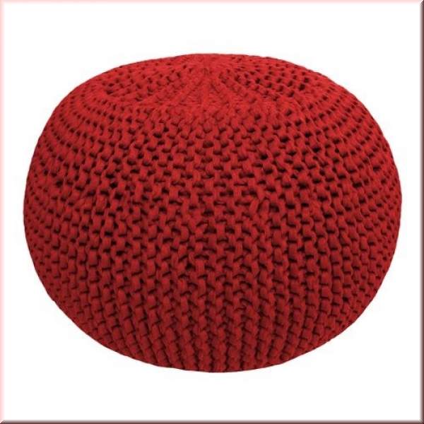 Hoooked DIY Häkel- und Strickset Pouf Marsala