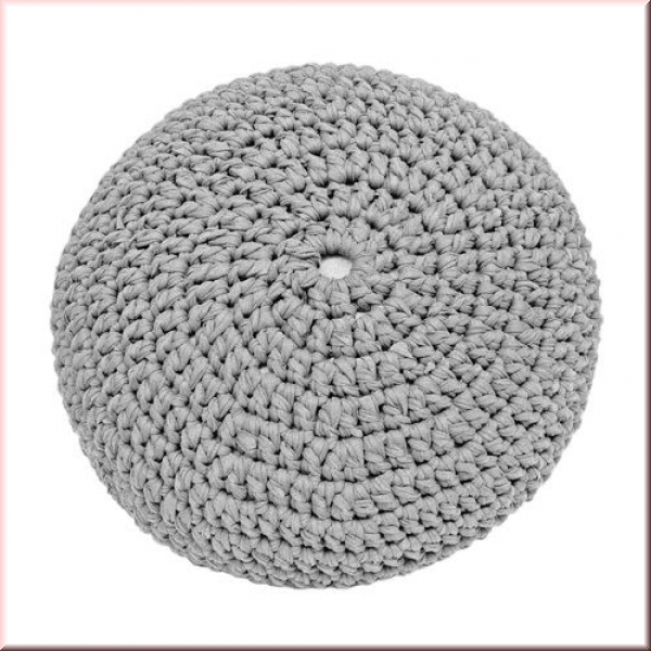 Hoooked DIY Häkel- und Strickset Pouf Sporty Grey