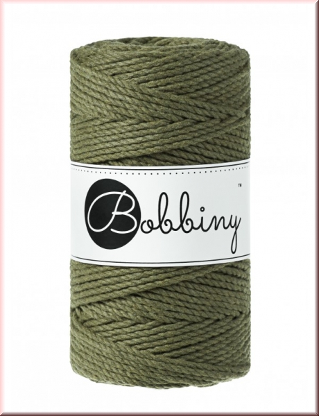 Bobbiny Macramegarn Durchmesser 3 mm 100 Meter 3fach gedreht Avocado
