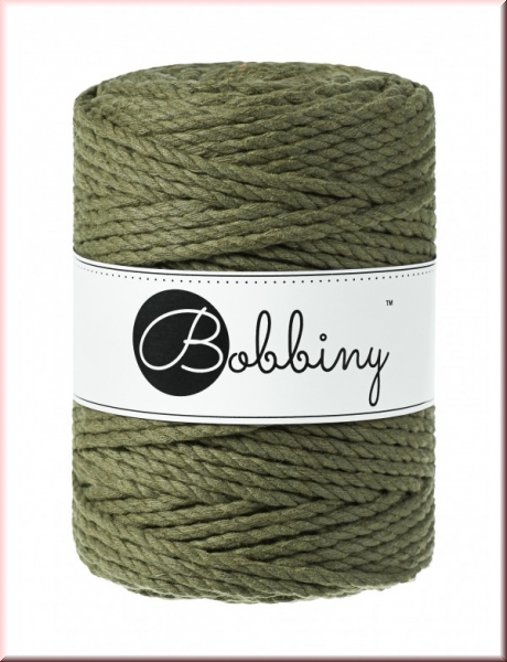 Bobbiny Macramegarn Durchmesser 5 mm 100 Meter 3 fach gedreht Avocado