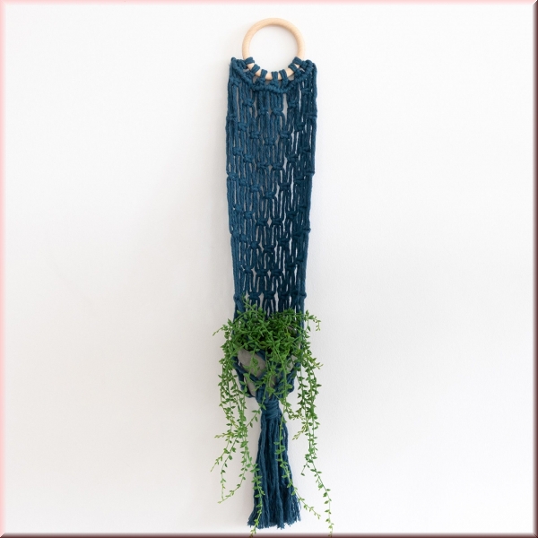 Hoooked DIY Set Blumenampel Bali Petrol