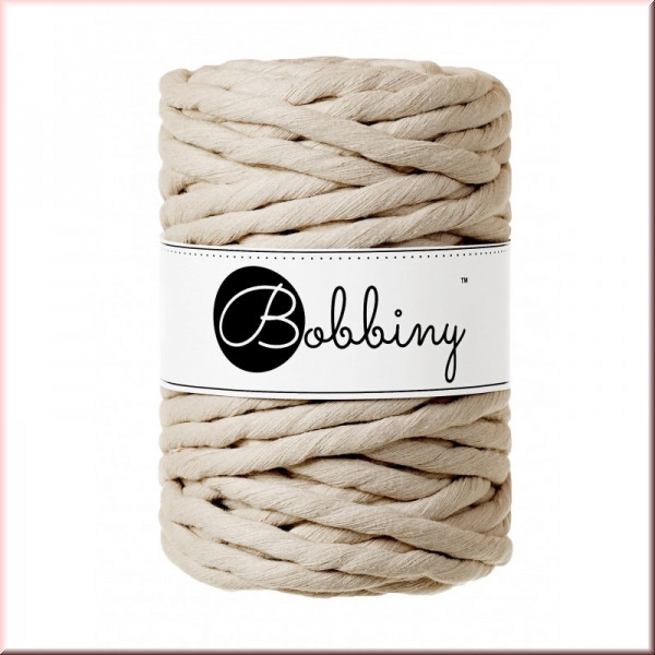 Bobbiny Macramegarn Durchmesser 9 mm 30 Meter Beige