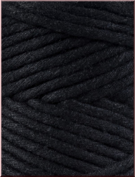 Bobbiny Macramegarn Durchmesser 3 mm 100 Meter Schwarz