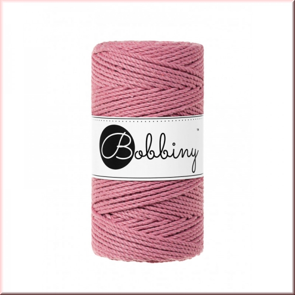 Bobbiny Macramegarn Durchmesser 3 mm 100 Meter 3fach gedreht Blossom