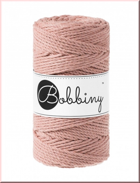Bobbiny Macramegarn Durchmesser 3 mm 100 Meter 3fach gedreht Blush