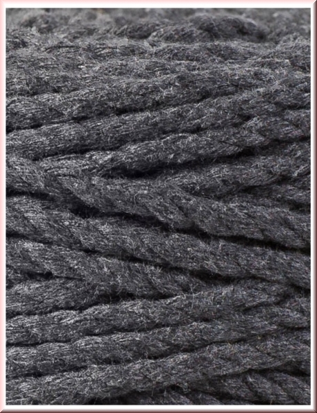Bobbiny Macramegarn Durchmesser 5 mm 100 Meter 3 fach gedreht Charcoal