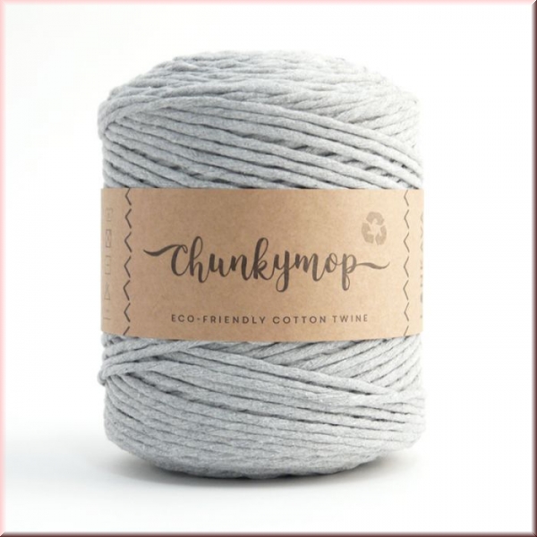 Lankava Macrame Chunkymop Hellgrau in 4 mm, 235 Meter Lauflänge