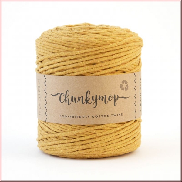 Lankava Macrame Chunkymop Senfgelb in 4 mm, 235 Meter Lauflänge