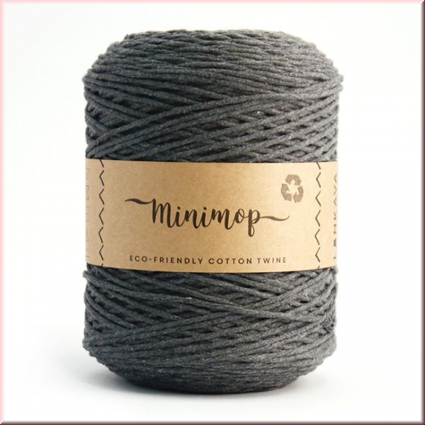 Lankava Macrame Minimop  Dunkelgrau in 2,5 mm, 490 Meter Lauflänge