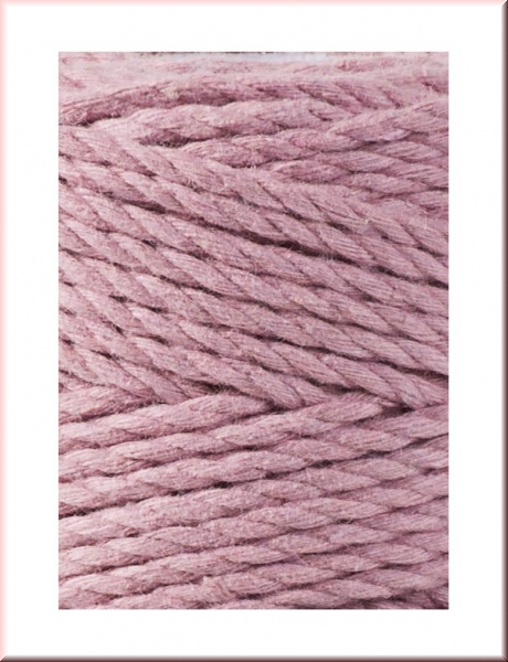 Bobbiny Macramegarn Durchmesser 3 mm 100 Meter 3fach gedreht Dusty Pink