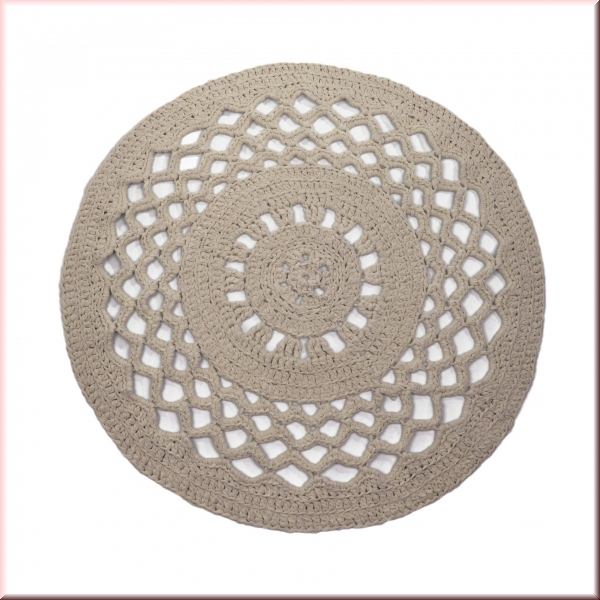 DIY Häkelset RibbonXL Teppich Earth Taupe