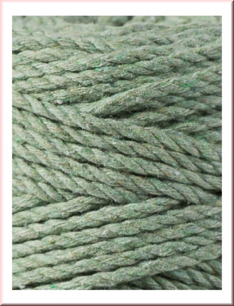 Bobbiny Macramegarn Durchmesser 3 mm 100 Meter 3fach gedreht Eucalyptus