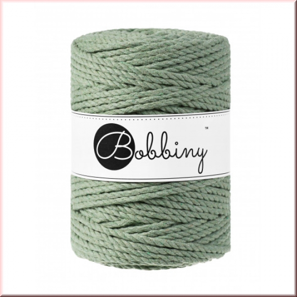 Bobbiny Macramegarn Durchmesser 5 mm 100 Meter 3 fach gedreht Eucalyptus