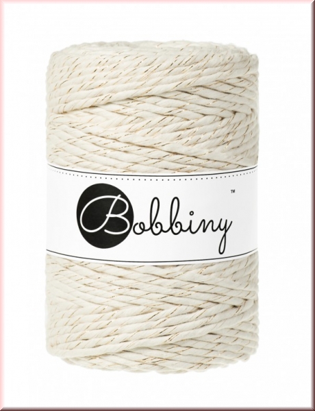 Bobbiny Macramegarn Durchmesser 5 mm 100 Meter Golden Natural