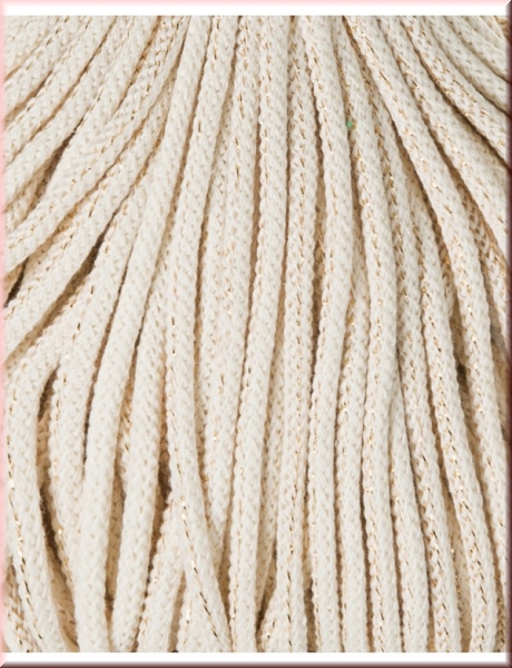 Bobbiny Cords 5mm 100 Meter Golden Natural