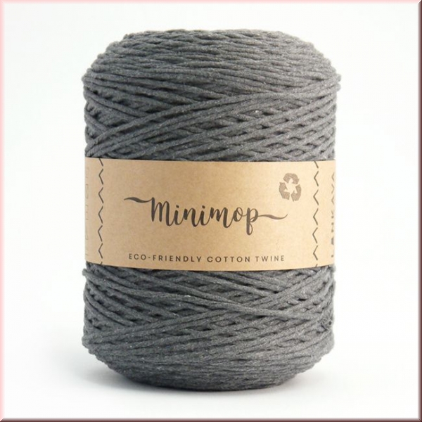 Lankava Macrame Minimop Grau in 2,5 mm, 490 Meter Lauflänge