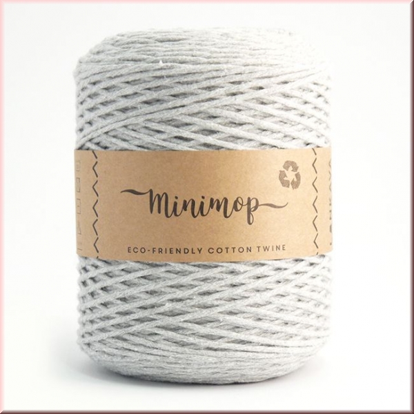Lankava Macrame Minimop  Hellgrau in 2,5 mm, 490 Meter Lauflänge