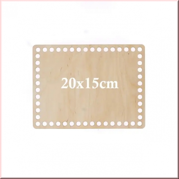 Korbboden aus Holz 20 x 15 cm