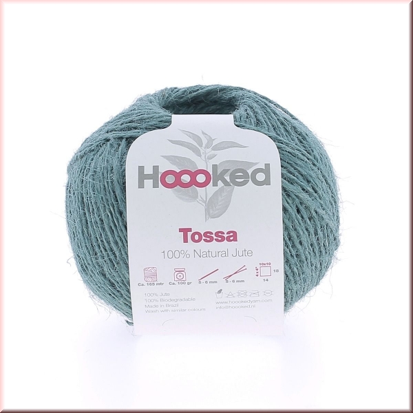 Hoooked Natural Jute Tossa 2 mm Lush Petrol