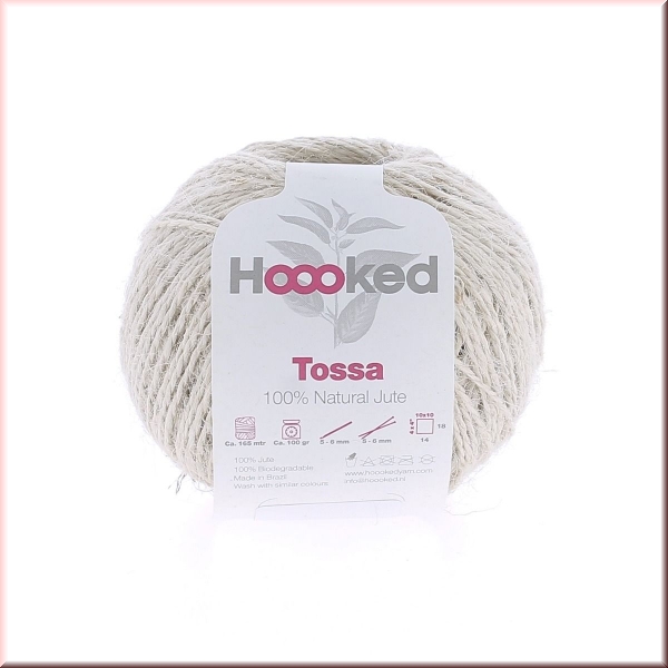 Hoooked Natural Jute Tossa 2 mm Vanilla Cream