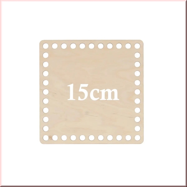 Korbboden aus Holz 15x15 cm