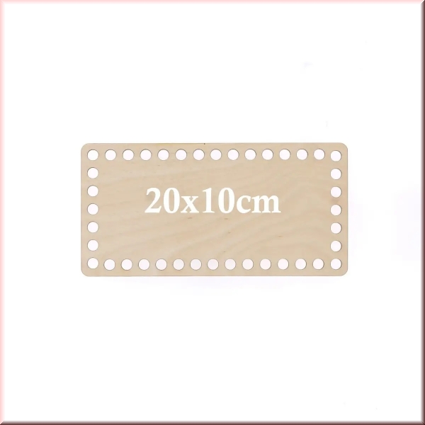 Korbboden aus Holz 20 x 10 cm