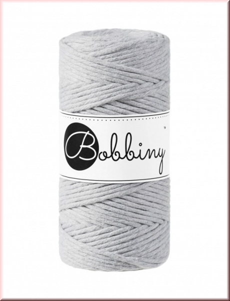 Bobbiny Macramegarn Durchmesser 3 mm 100 Meter Hellgrau