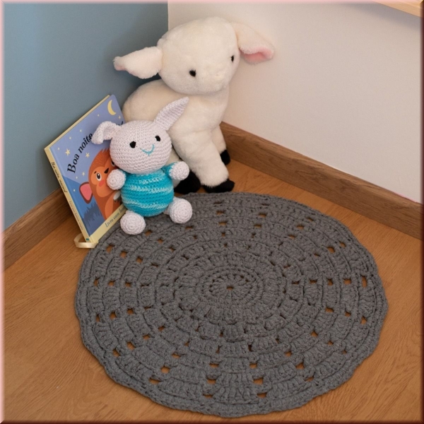 DIY Häkelset RibbonXL Teppich Stone Grey