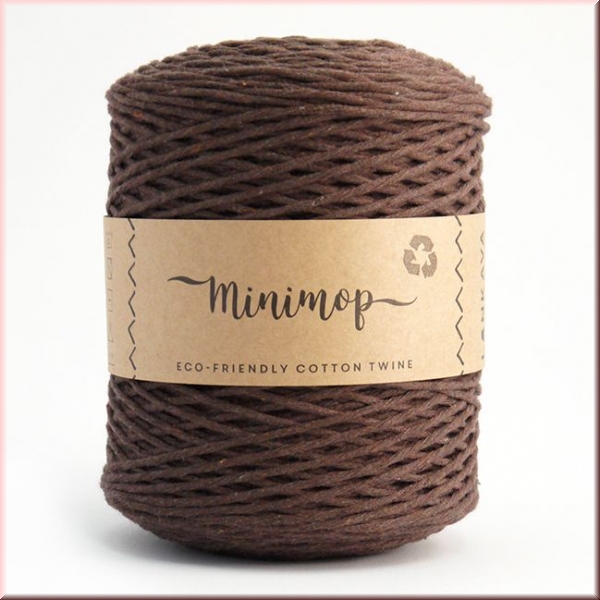 Lankava Macrame Minimop  Dunkelbraun in 2,5 mm, 490 Meter Lauflänge