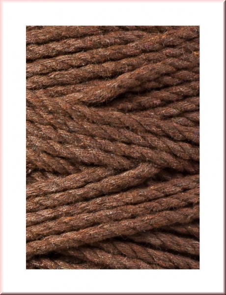 Bobbiny Macramegarn Durchmesser 3 mm 100 Meter 3fach gedreht Mocha