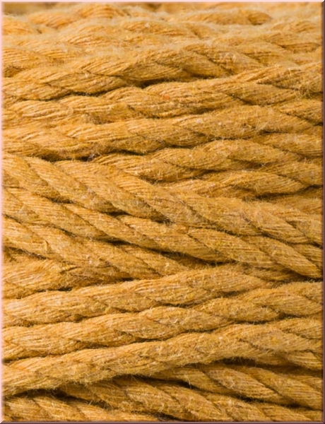Bobbiny Macramegarn Durchmesser 5 mm 100 Meter 3 fach gedreht Mustard