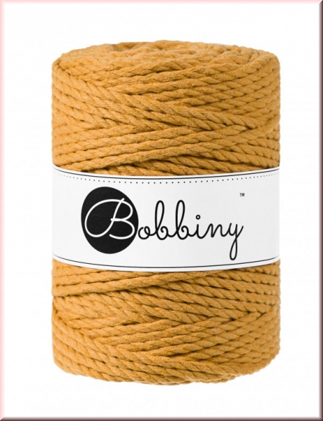 Bobbiny Macramegarn Durchmesser 5 mm 100 Meter 3 fach gedreht Mustard