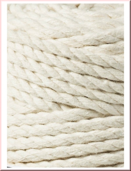 Bobbiny Macramegarn Durchmesser 5 mm 100 Meter 3 fach gedreht Natural