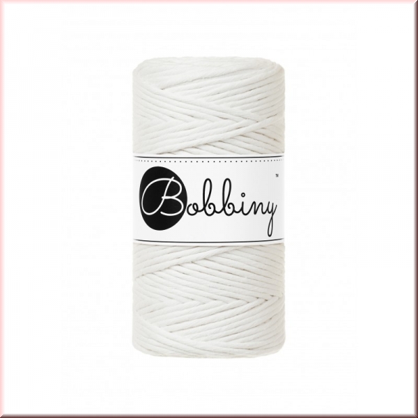 Bobbiny Macramegarn Durchmesser 3 mm 100 Meter Offwhite