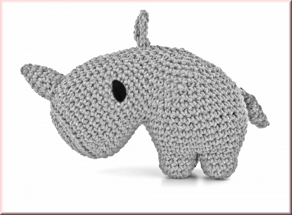 Amigurumi Rhino grau