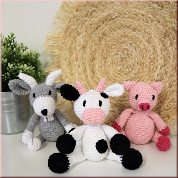 Amigurumi Häkelset Farm Friends