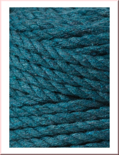 Bobbiny Macramegarn Durchmesser 5 mm 100 Meter 3 fach gedreht Peacock Blue