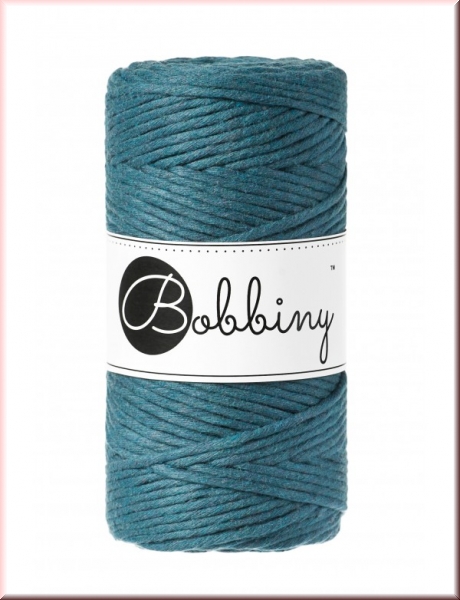 Bobbiny Macramegarn Durchmesser 3 mm 100 Meter Peacock Blue