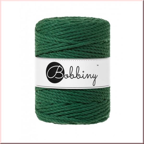 Bobbiny Macramegarn Durchmesser 5 mm 100 Meter 3 fach gedreht Pine Green