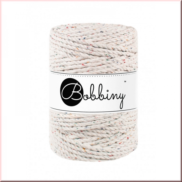 Bobbiny Macramegarn Durchmesser 5 mm 100 Meter 3 fach gedreht Rainbow Dust