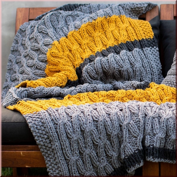 Strickanleitung Decke Sagres