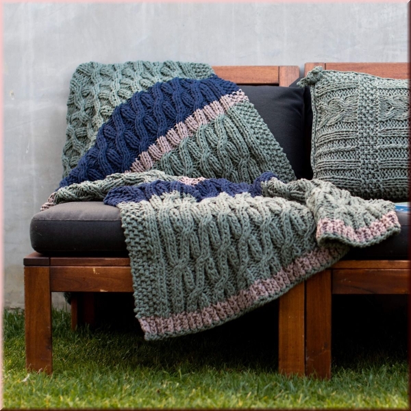 Strickanleitung Decke Sagres