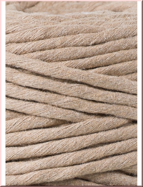 Bobbiny Macramegarn Durchmesser 5 mm 100 Meter Sand