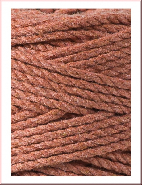 Bobbiny Macramegarn Durchmesser 3 mm 100 Meter 3fach gedreht Terracotta