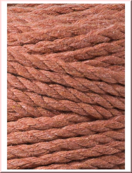 Bobbiny Macramegarn Durchmesser 5 mm 100 Meter 3 fach gedreht Terracotta