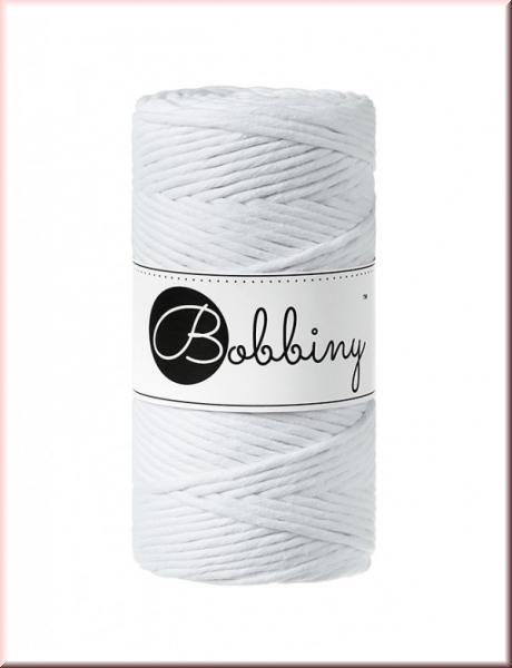 Bobbiny Macramegarn Durchmesser 3 mm 100 Meter Weiss