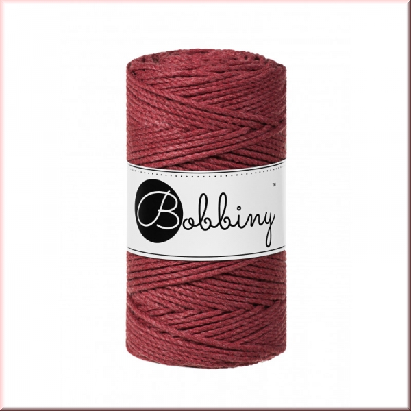Bobbiny Macramegarn Durchmesser 3 mm 100 Meter 3fach gedreht WildRose