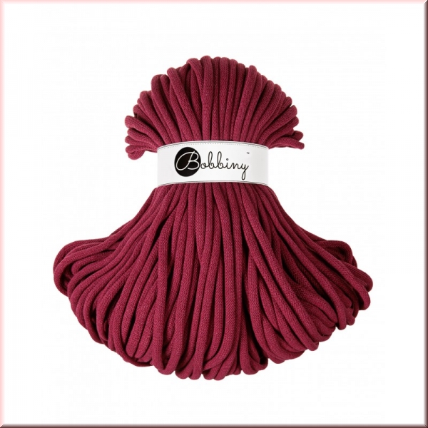 Bobbiny Cords 9mm 100Meter Wine Red