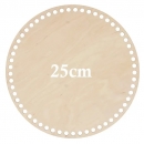 Korbboden aus Holz Durchmesser 25 cm
