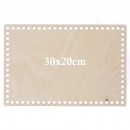 Korbboden aus Holz 30 x 20 cm